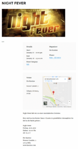 Single Event page (Twenty Sixteen Theme).