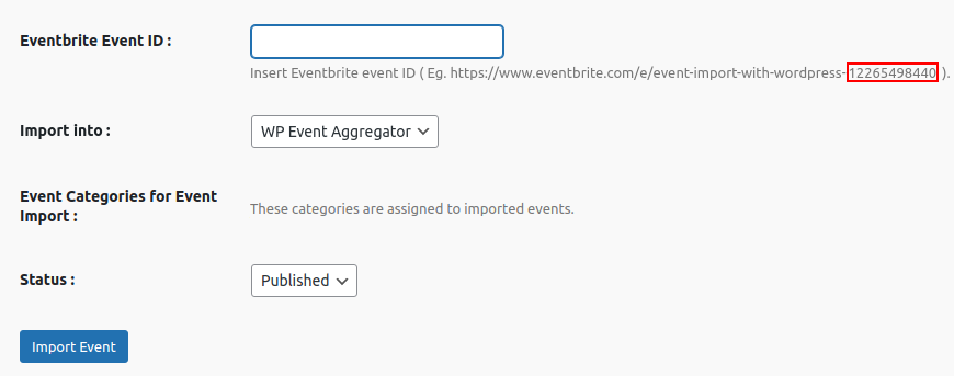 import by event id eventbrite