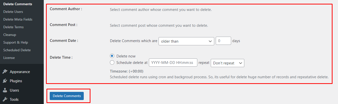 additional comments filters